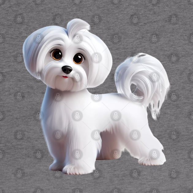 Maltese Dog by BlackCricketdesign